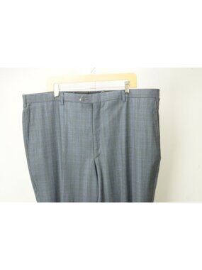 Hickey Freeman Beacon CURRENT Worsted Wool Blue Plaid 42x42 BRAND NEW